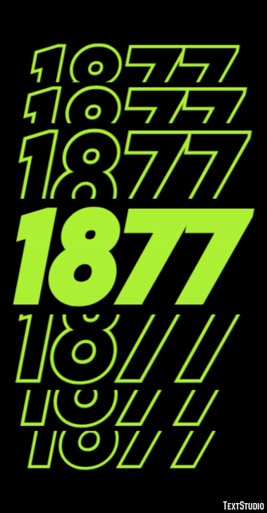 1877 Tekst Effect