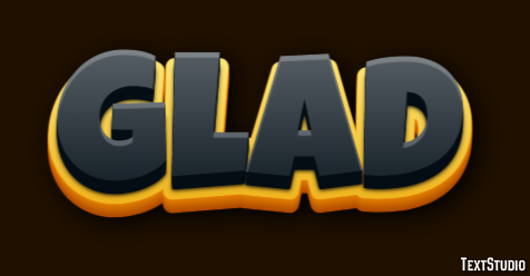 Glad Efeito de texto