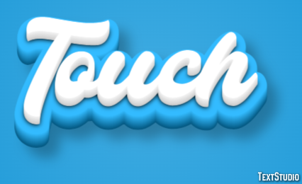 Touch Эффект текста