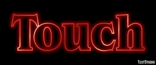 Touch Эффект текста