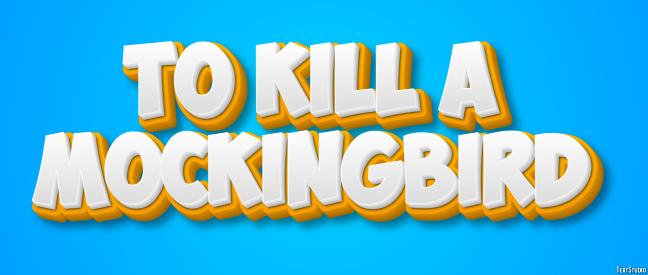 To Kill a Mockingbird Text Effect