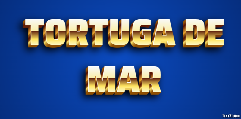 Tortuga de mar Efecto de Texto