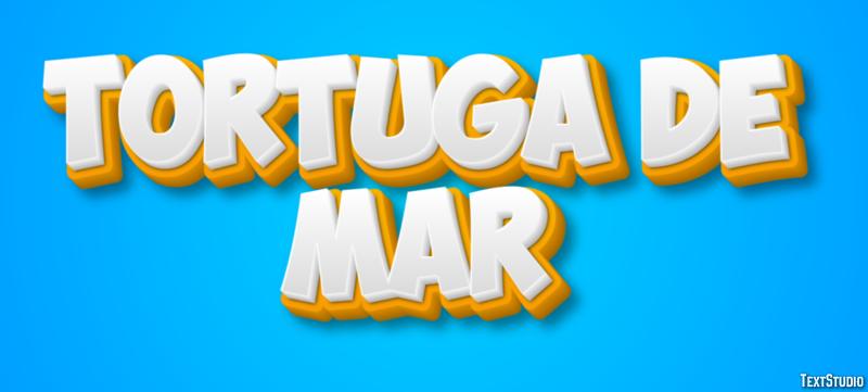Tortuga de mar Efecto de Texto