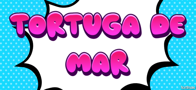 Tortuga de mar Efecto de Texto