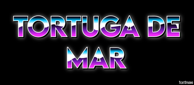 Tortuga de mar Efecto de Texto