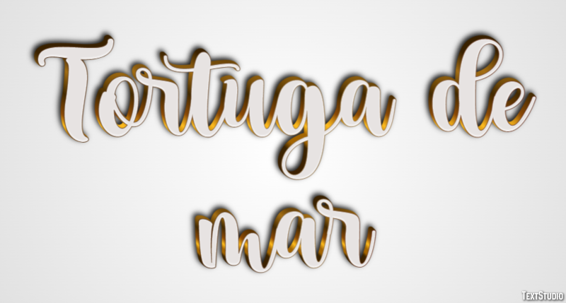 Tortuga de mar Efecto de Texto