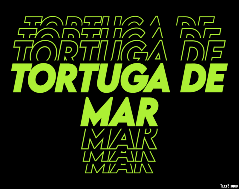 Tortuga de mar Efecto de Texto