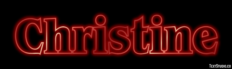 Christine Text Effect