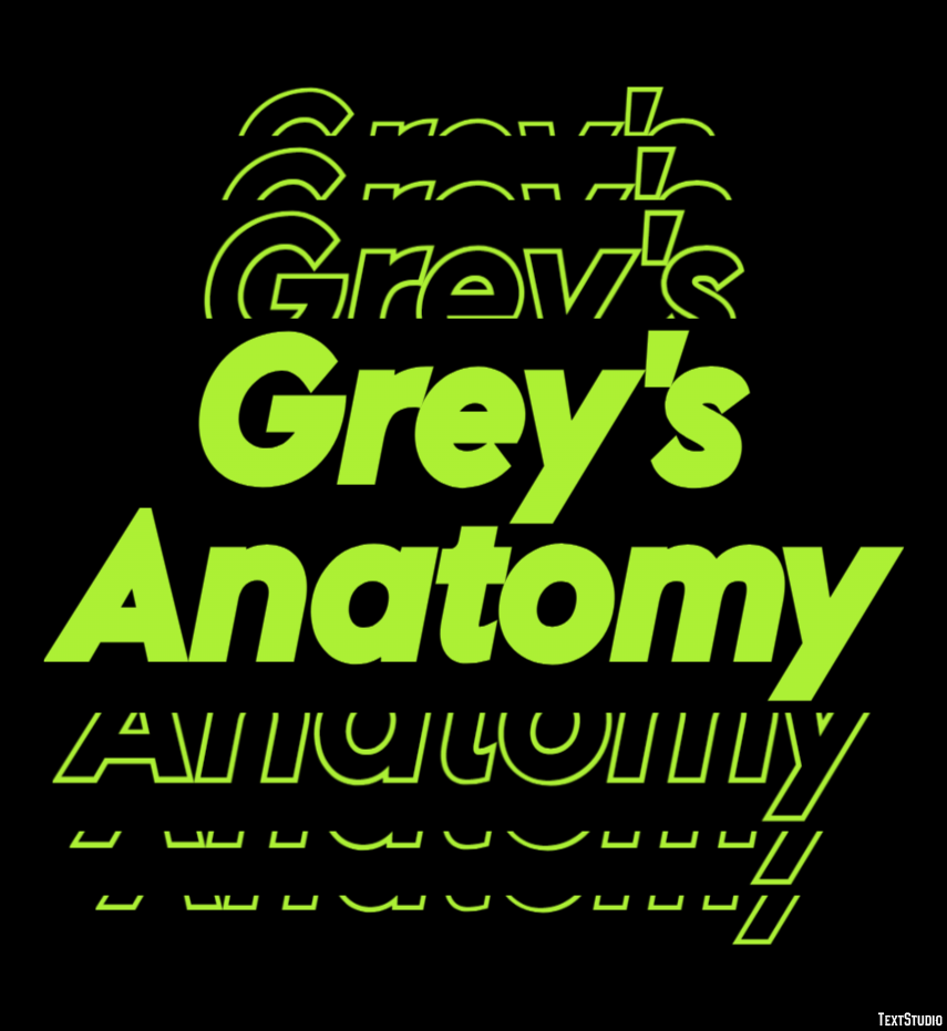 Grey's Anatomy Tekst effect
