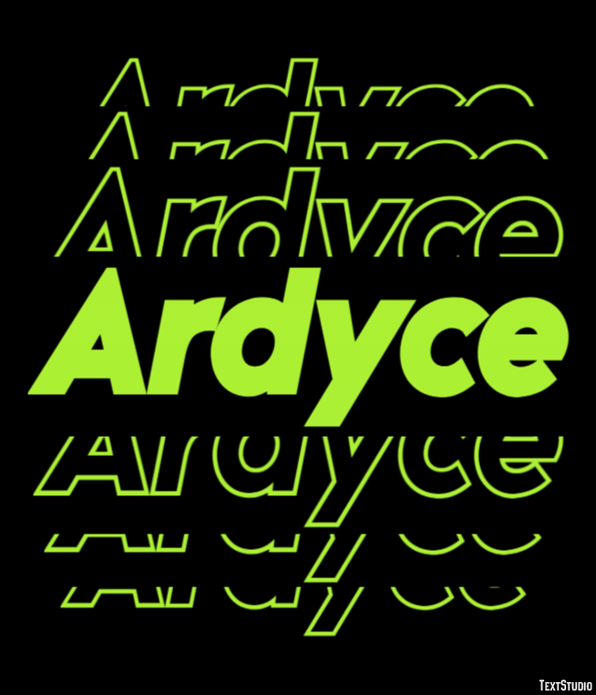 Ardyce Text effect