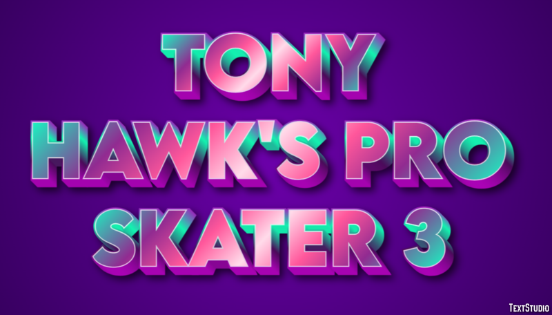Tony Hawk's Pro Skater 3 Tekst Effect