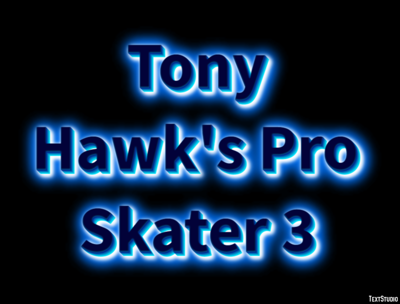 Tony Hawk's Pro Skater 3 Efecto de Texto