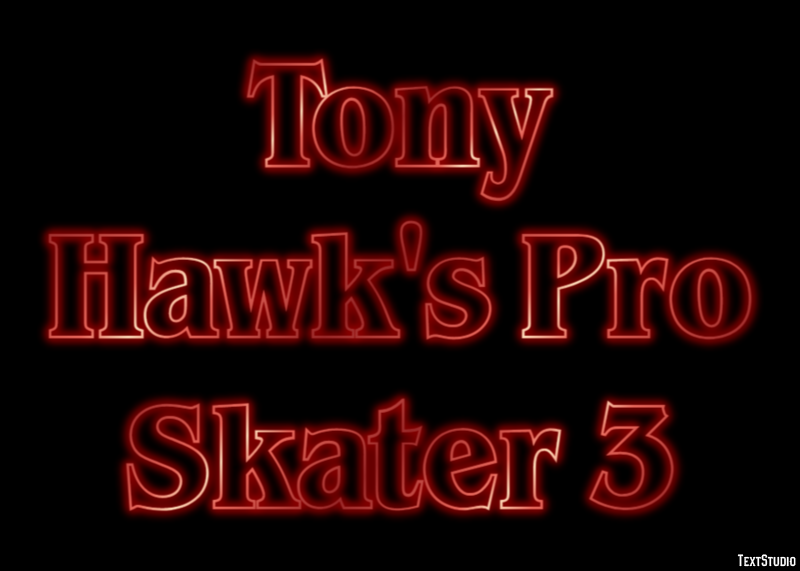 Tony Hawk's Pro Skater 3 Tekst Effect