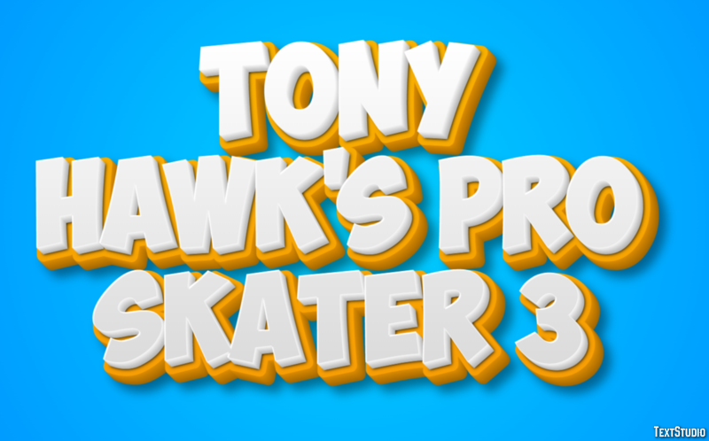 Tony Hawk's Pro Skater 3 Effetto testo