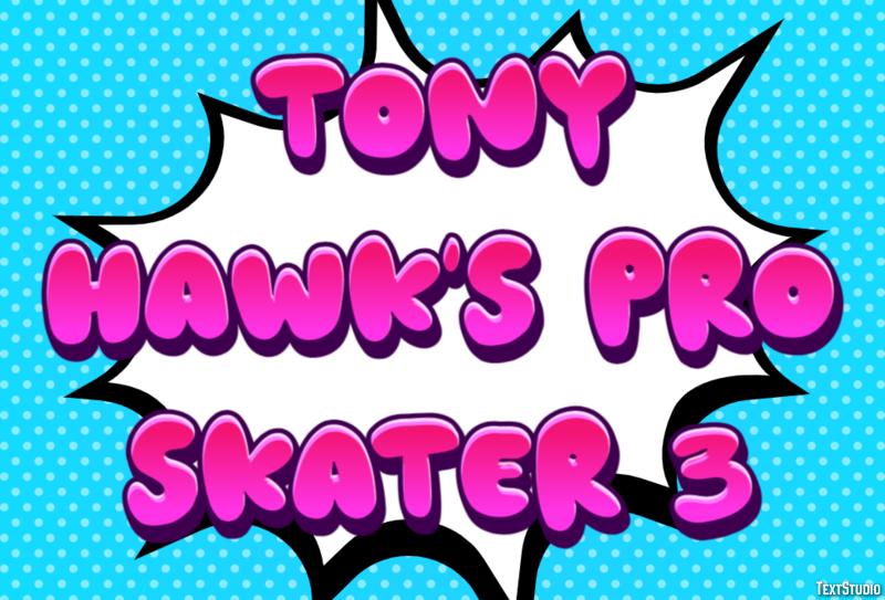 Tony Hawk's Pro Skater 3 Efecto de Texto