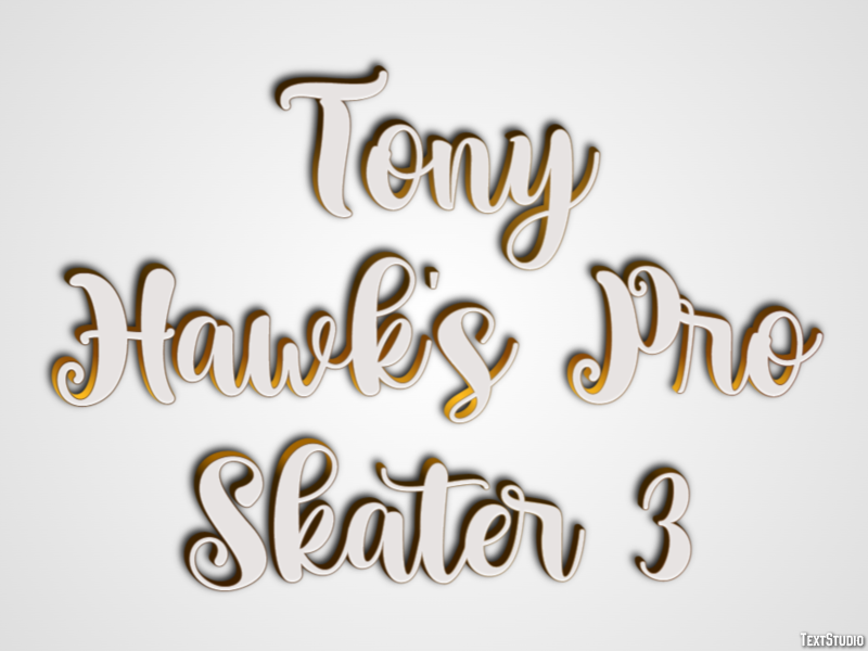 Tony Hawk's Pro Skater 3 Text Effect