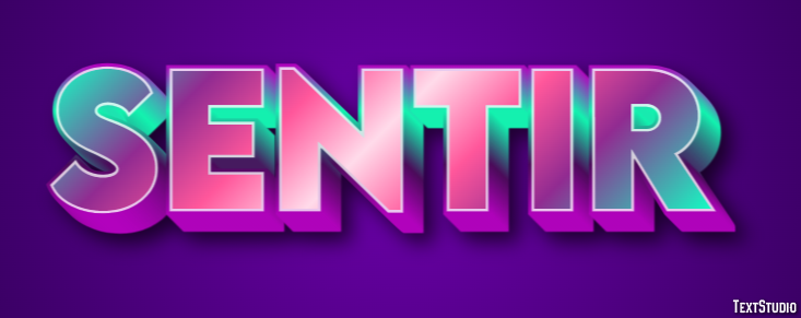 Sentir Efeito de texto