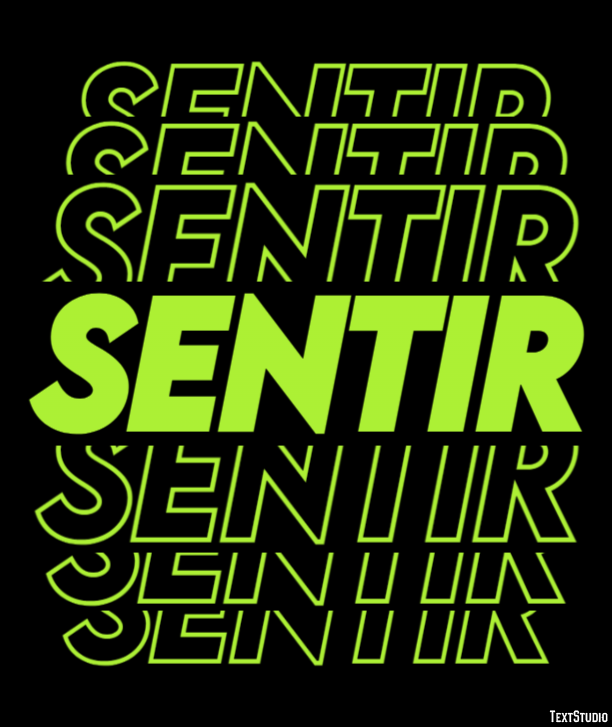 Sentir Efeito de texto
