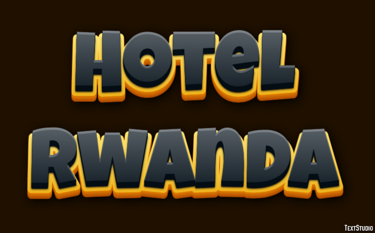 Hotel Rwanda Text effect