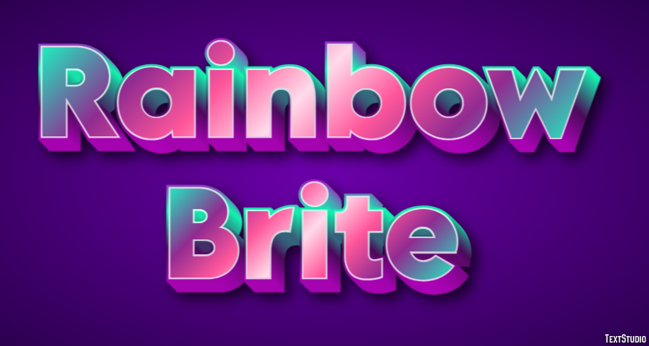 Rainbow Brite Efekt tekstowy