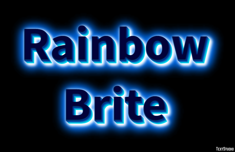 Rainbow Brite Text effect