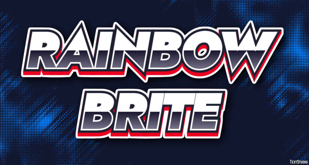 Rainbow Brite Text effect
