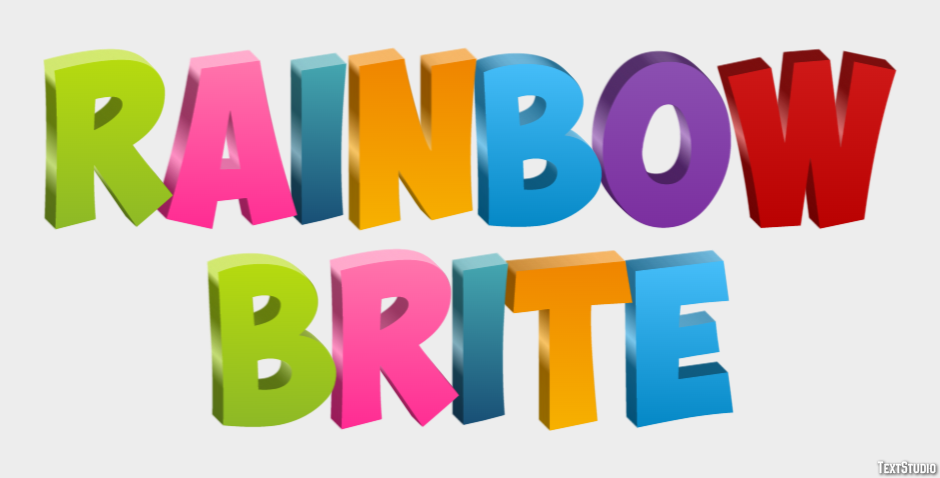 Rainbow Brite Efekt tekstowy