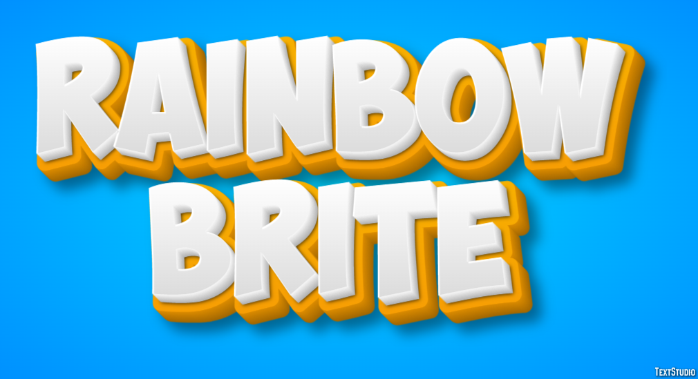 Rainbow Brite Efecto de Texto