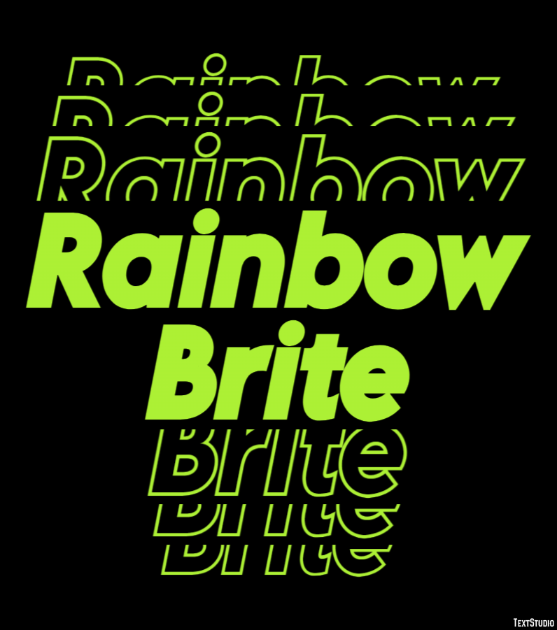 Rainbow Brite Efekt tekstowy