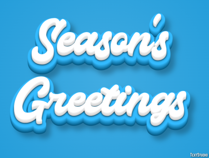 Season's Greetings Text Effect