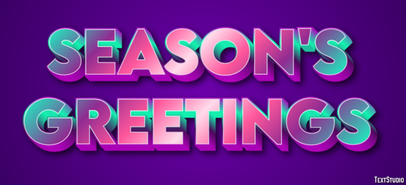 Season's Greetings Text Effect