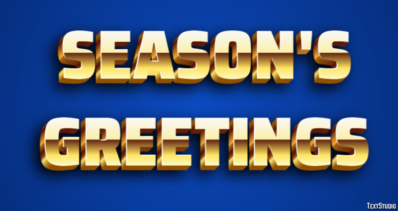 Season's Greetings Text effect