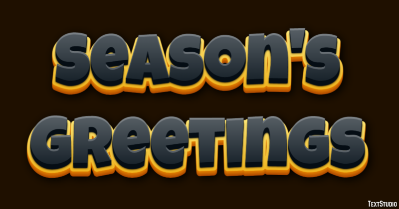 Season's Greetings Text Effect
