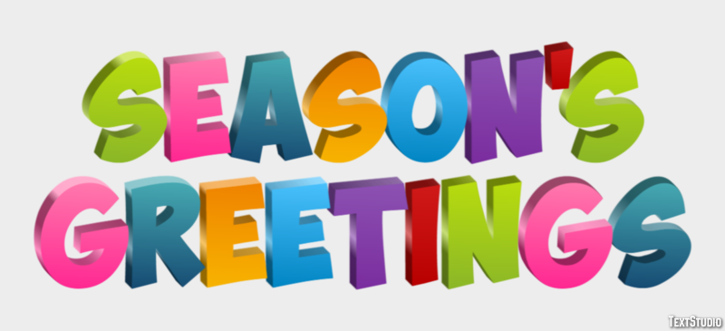 Season's Greetings Text Effect