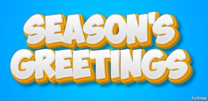 Season's Greetings Text Effect