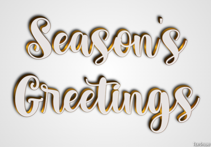 Season's Greetings Texteffekt