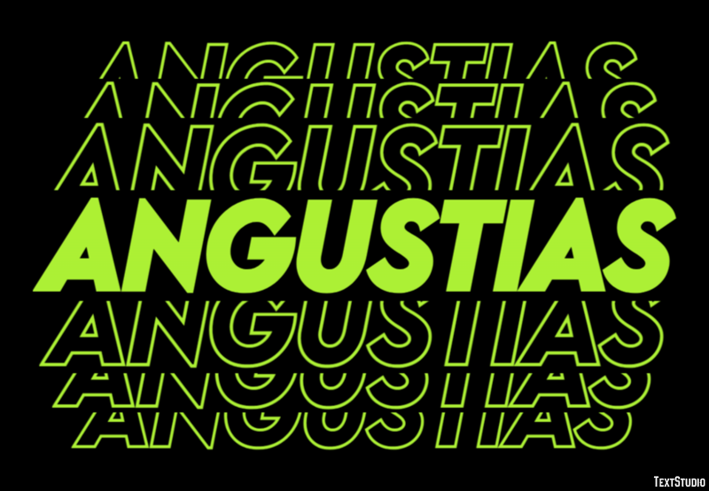 Angustias Efecto de texto
