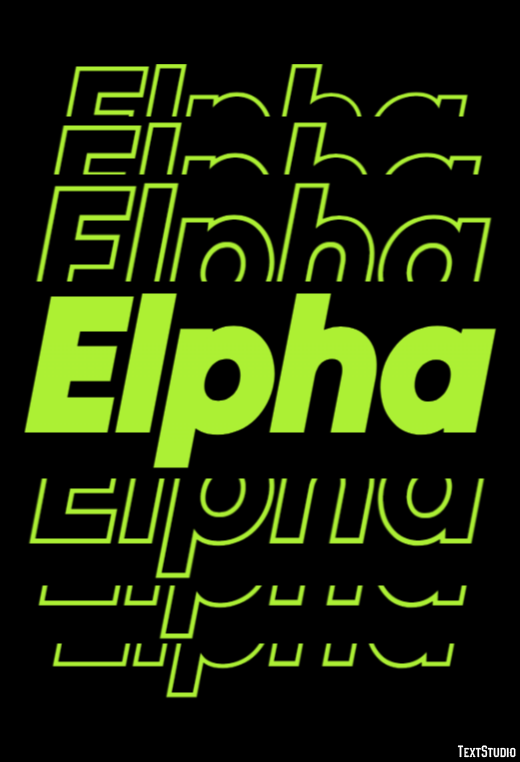 Elpha Texteffekt