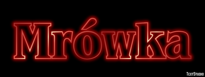 Mrówka Efeito de texto