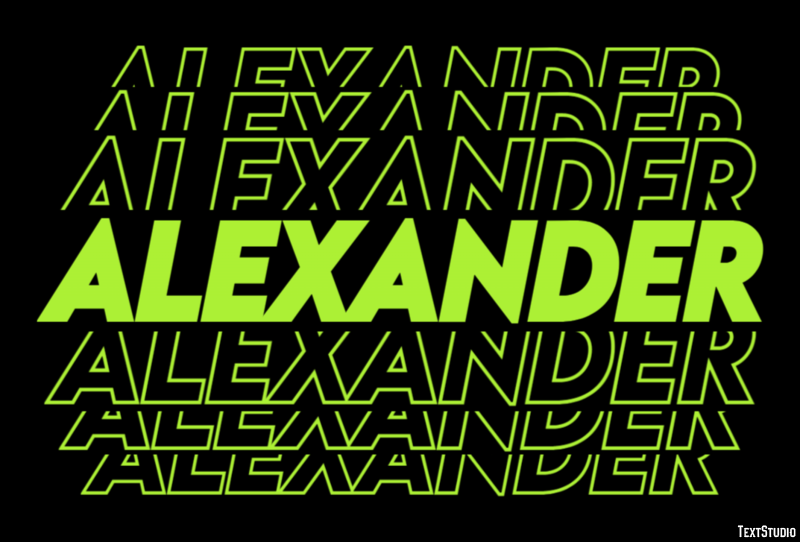 Alexander テキスト効果