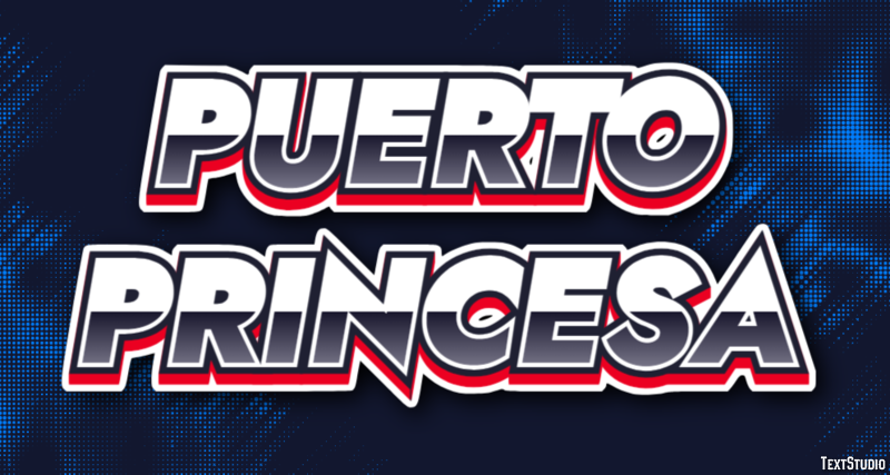 Puerto Princesa Efecto de Texto
