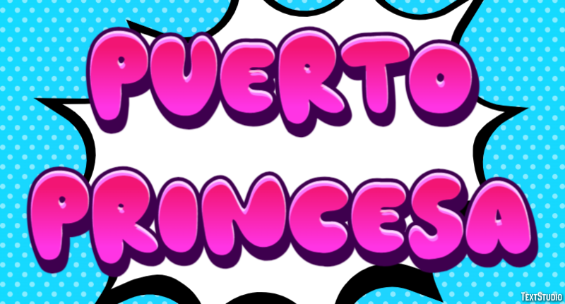 Puerto Princesa Efecto de Texto