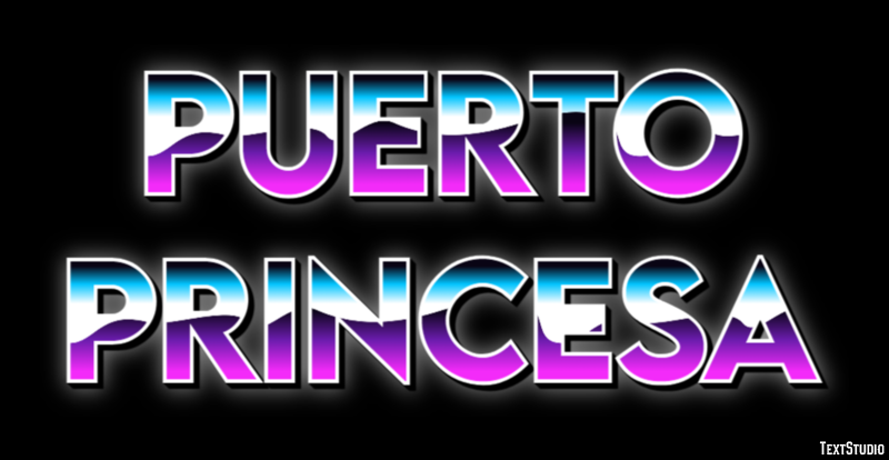 Puerto Princesa Efecto de Texto