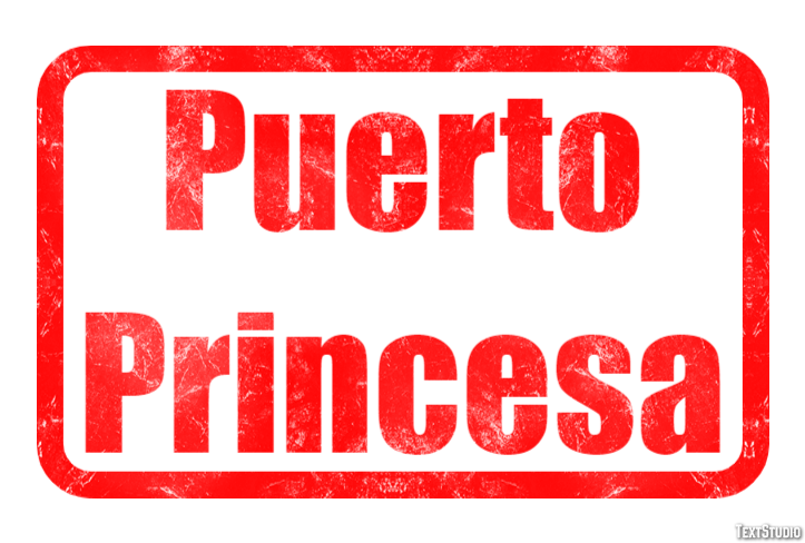 Puerto Princesa Efecto de Texto
