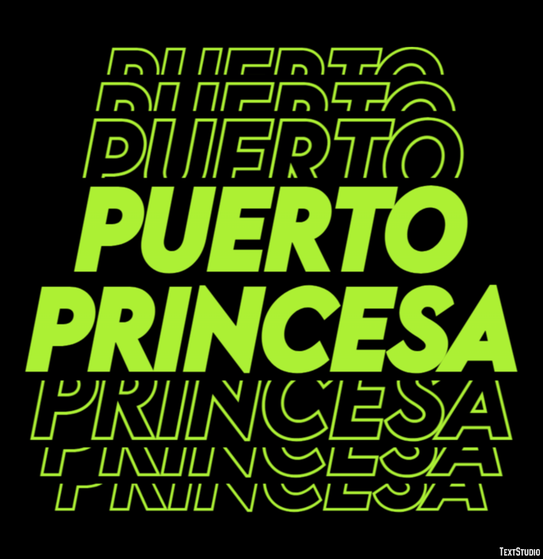 Puerto Princesa Efecto de Texto