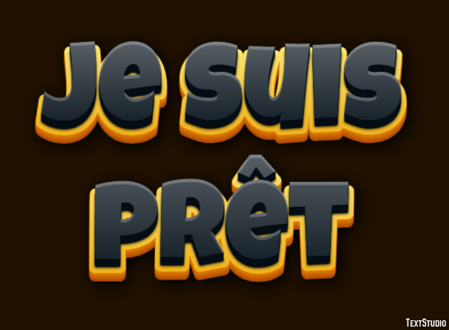 Je suis prêt Effet de Texte