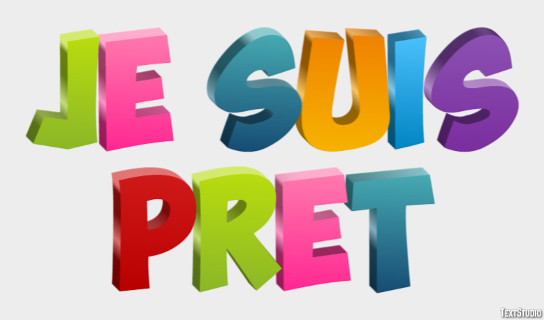 Je suis prêt Effet de Texte