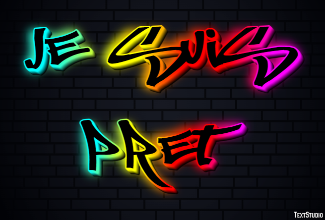 Je suis prêt Effet de Texte