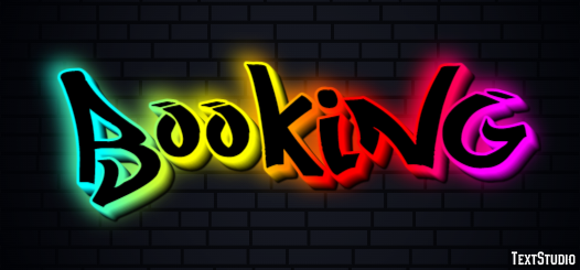 Booking Efeito do texto