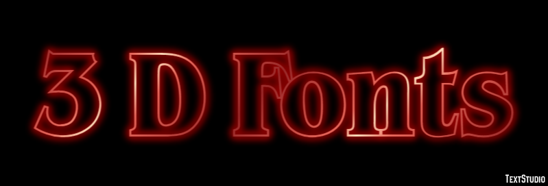 3 D Fonts テキスト効果